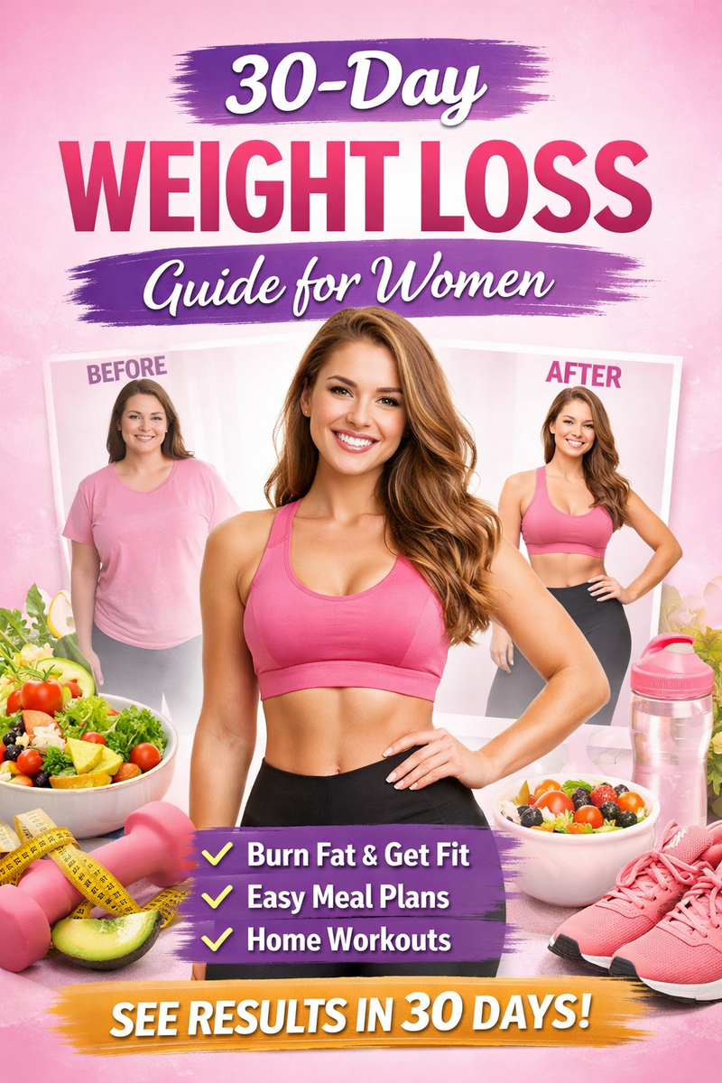 📘 30-Day Weight Loss & Healthy Lifestyle Guide for Women