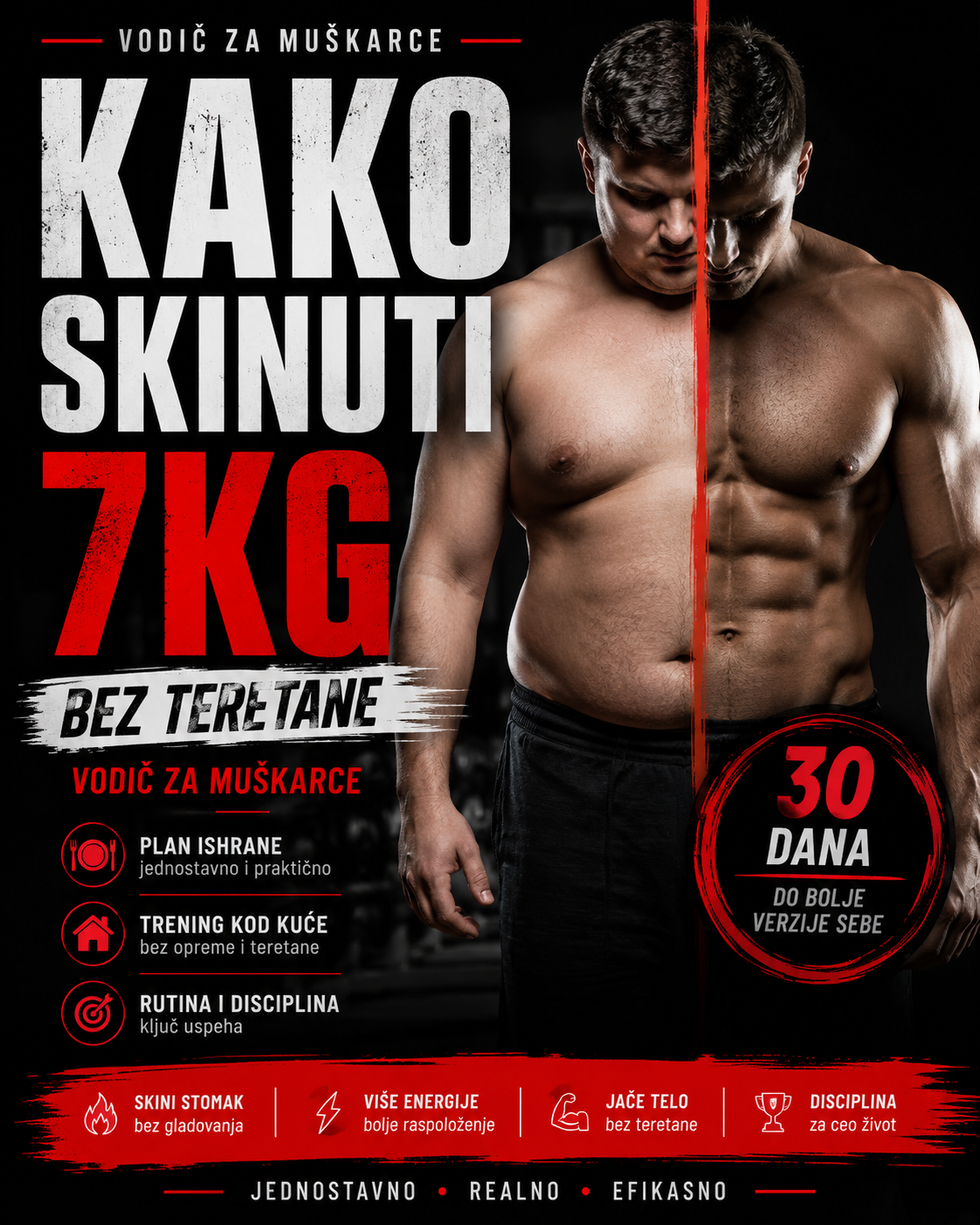 Kako skinuti 7KG bez teretane — vodič za muškarce